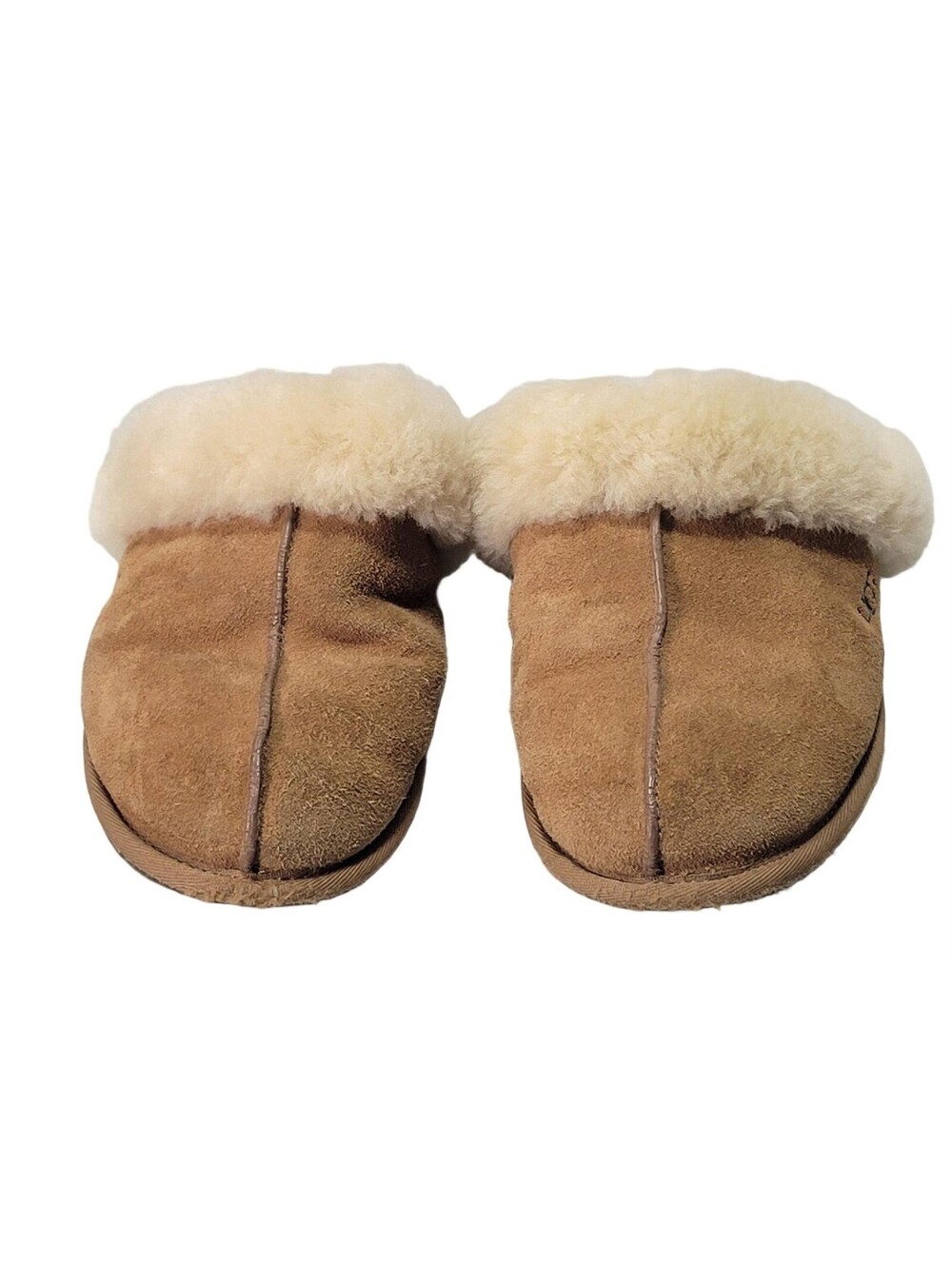 UGG SCUFFETTE II CHESTNUT WOOL SHEARLING LINED SLIPPERS US 8 / EU 39 / UK 6